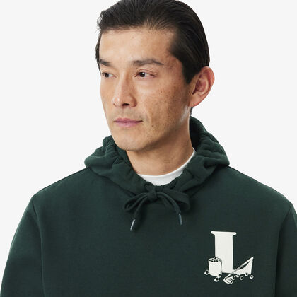 lacoste printed graphic golf hoodie