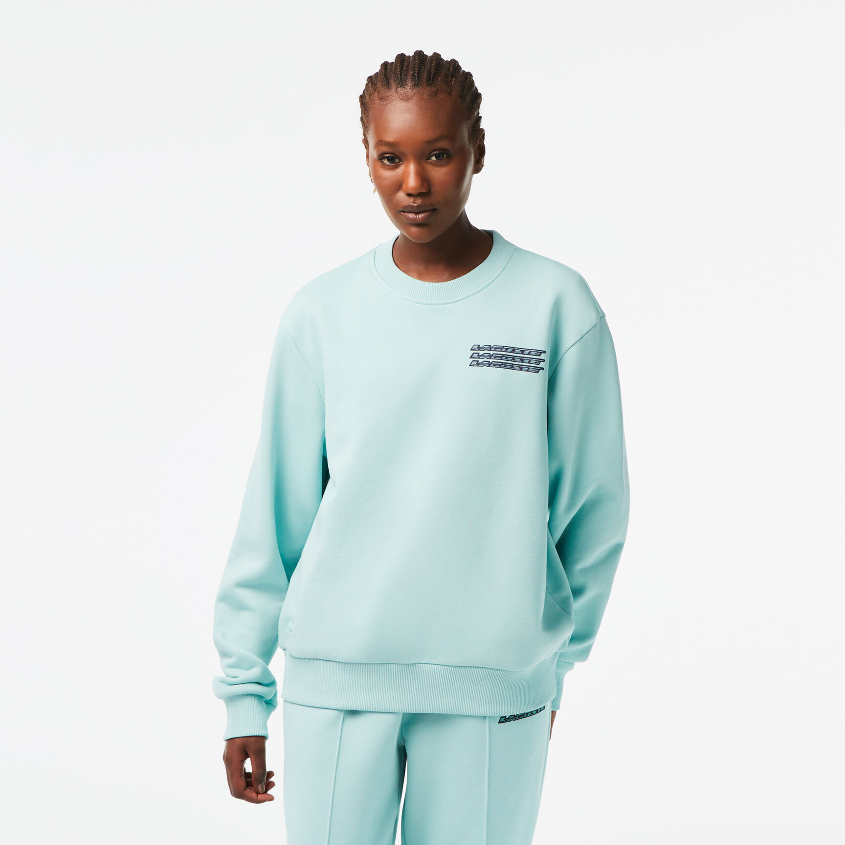 سويت شيرت لاكوست صوف بارز الملمس بطبعة للنساء سويت شيرت لاكوست صوف بارز الملمس بطبعة للنساء