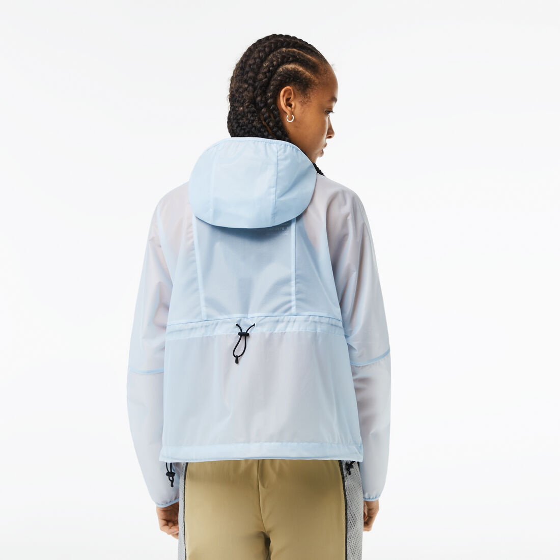 جاكيت ويندبريكر لاكوست شفاف للنساء جاكيت ويندبريكر لاكوست شفاف للنساء