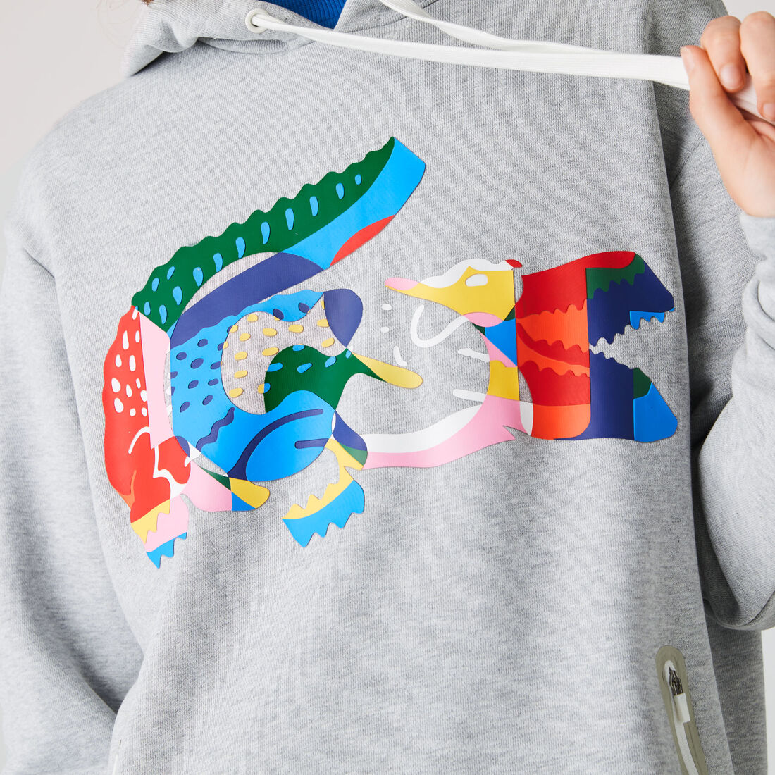 سويت شيرت من الصوف بغطاء رأس مع طبعة التمساح بحجم كبير للنساء سويت شيرت من الصوف بغطاء رأس مع طبعة التمساح بحجم كبير للنساء