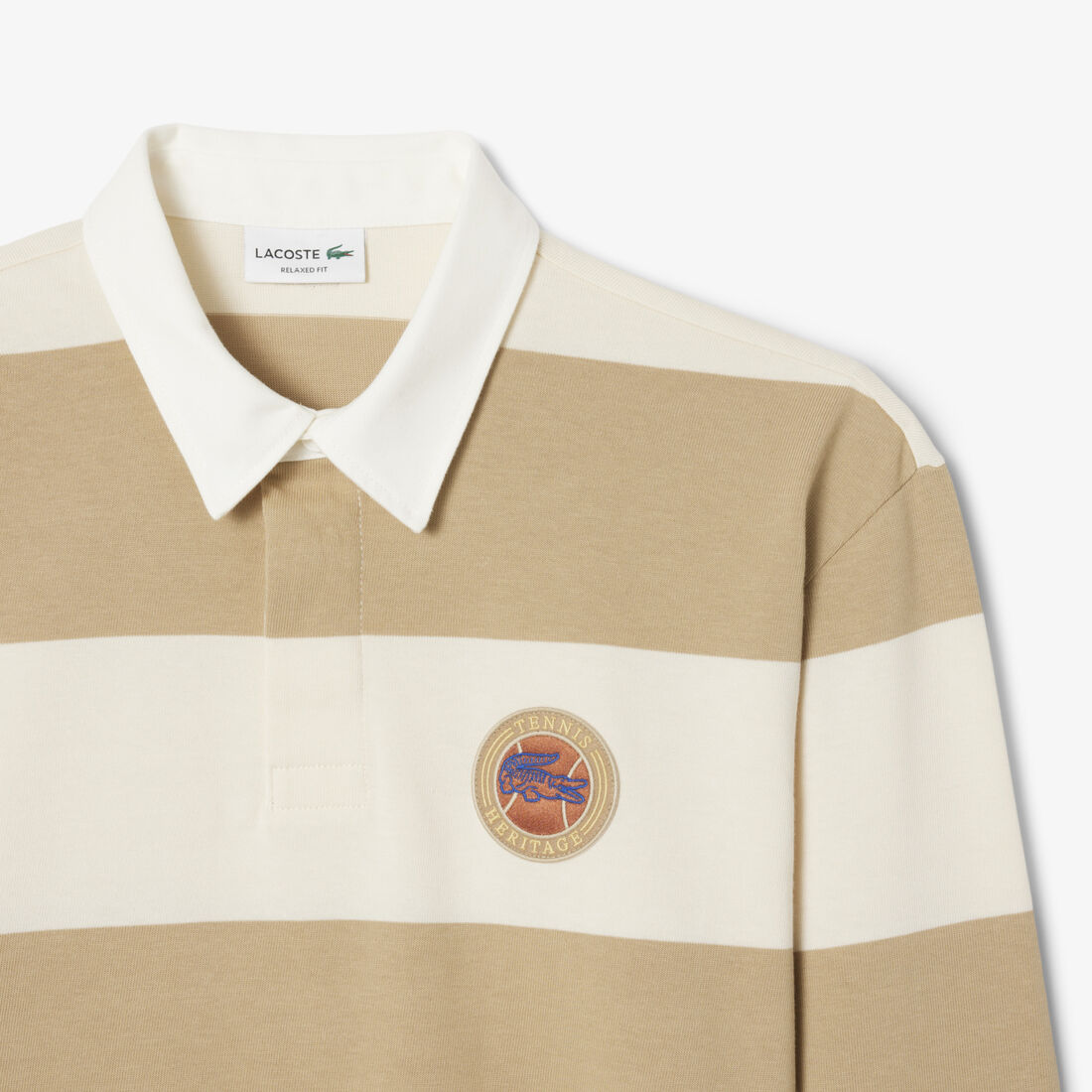 Relaxed Fit Striped Rugby Polo Shirt Relaxed Fit Striped Rugby Polo Shirt - KH5916-00-IBR