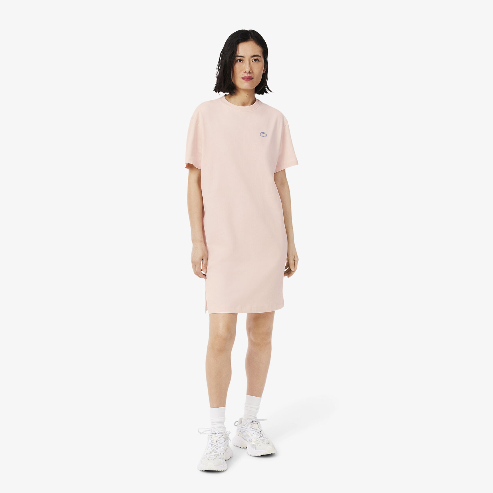 فستان تي شيرت من القطن الجيرسي كبير الحجم Oversized Cotton Jersey T-shirt Dress - EF2864-00-HCZ