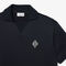 Loose Fit Badge Accent Fleece Polo Shirt - DH1208-00-350