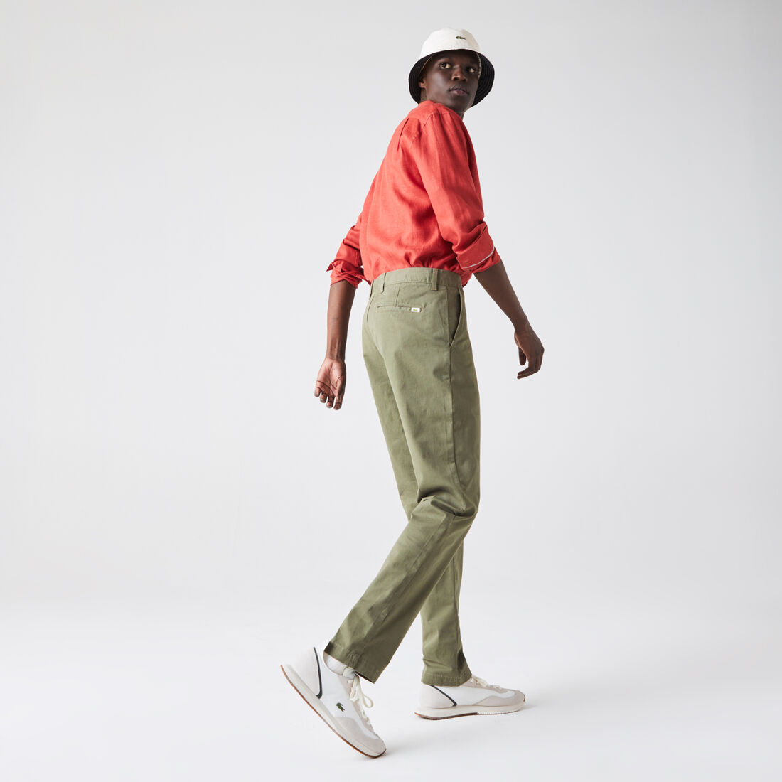 بنطال التشينو من الجبردين المرن بقصة ضيقة للرجال بنطال التشينو من الجبردين المرن بقصة ضيقة للرجال