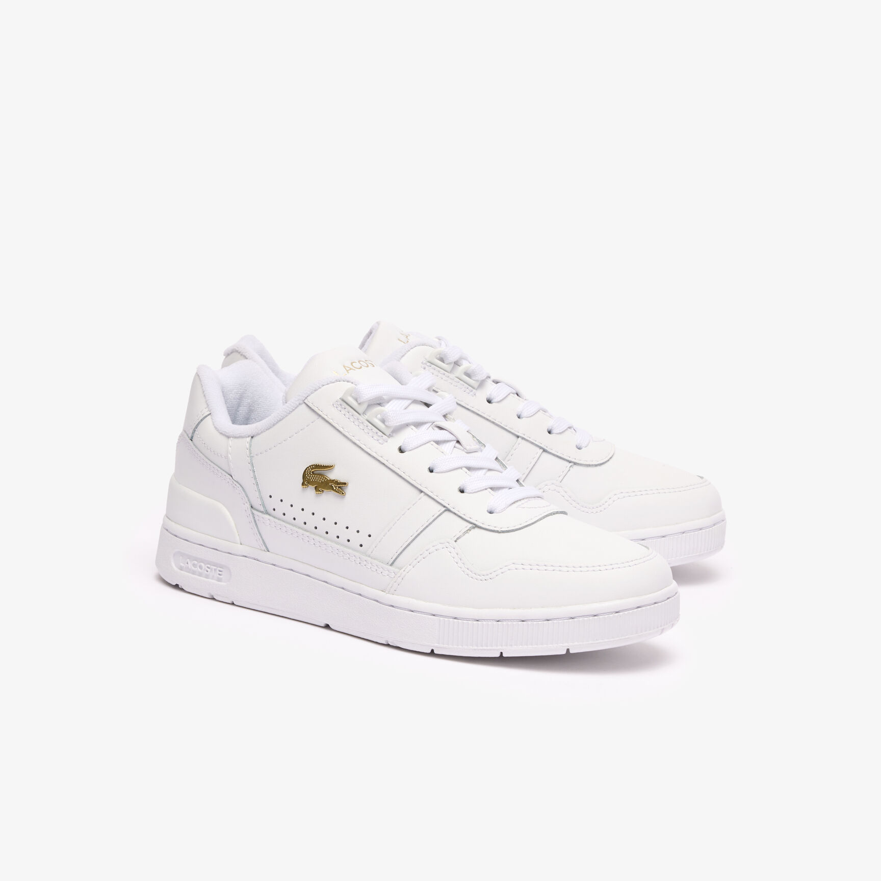 حذاء رياضي نسائي مصنوع من الجلد T-Clip Women's T-Clip Leather Trainers - 47SFA0060-216