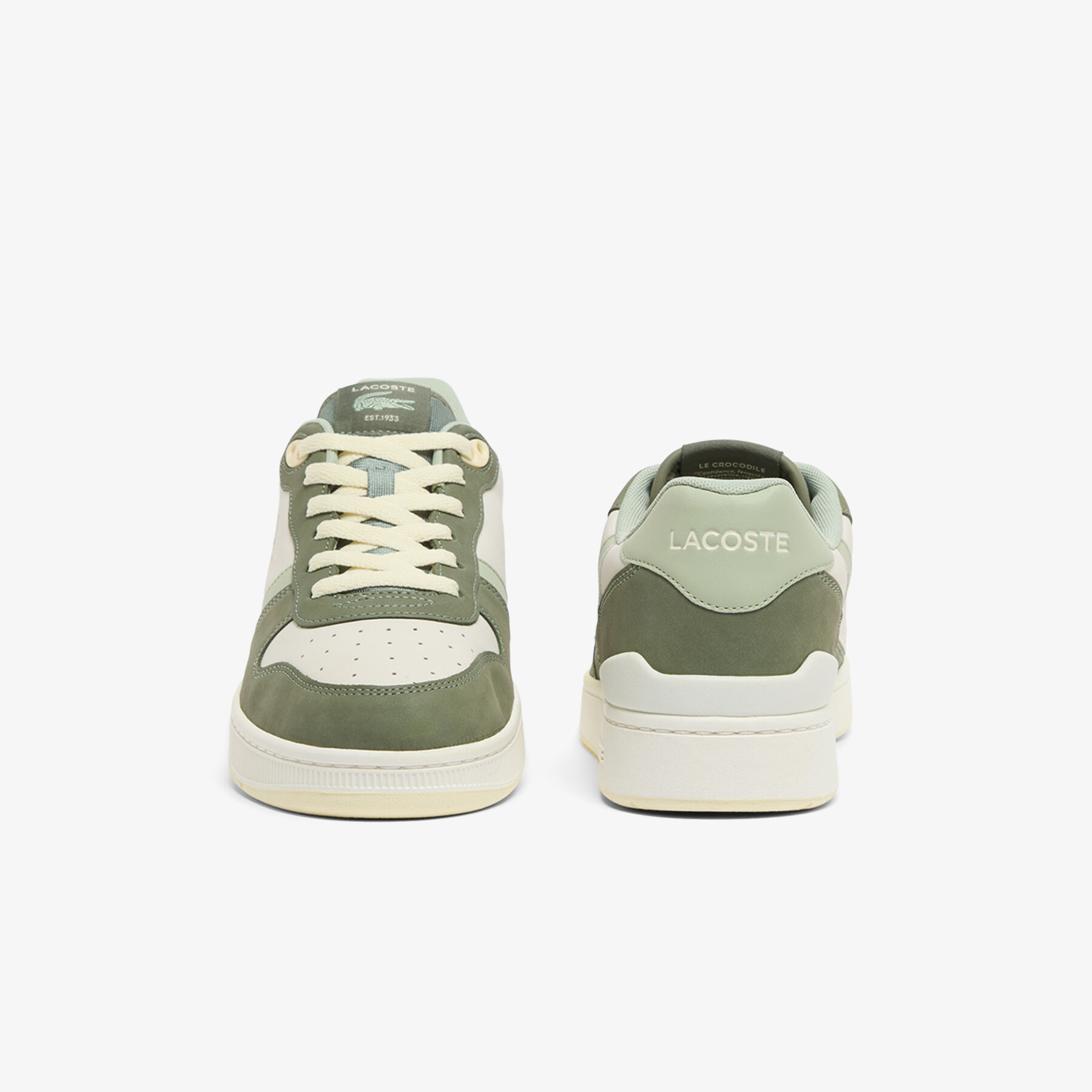 lacoste men s t clip set leather sneakers