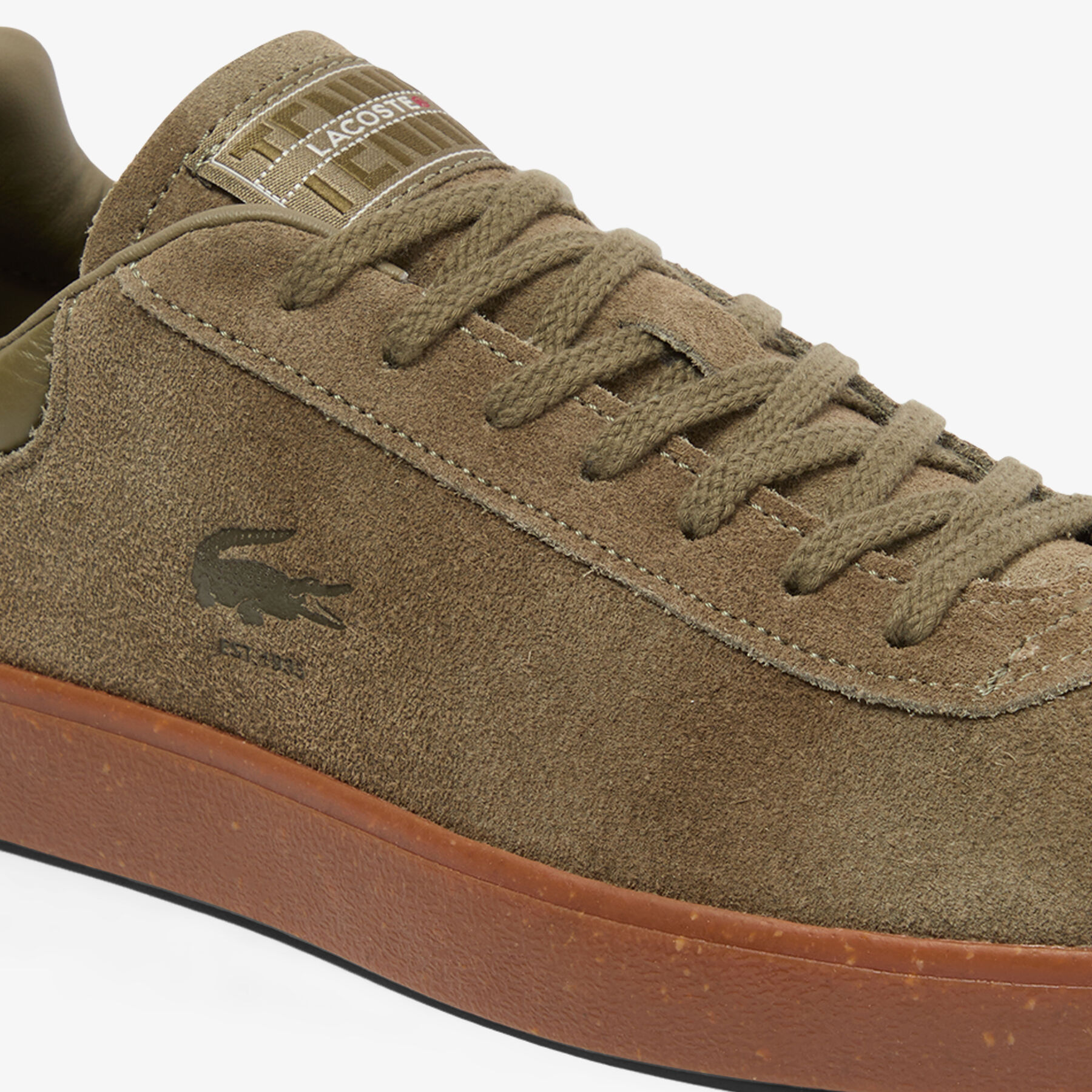 حذاء رياضي بيس شوت رجالي من جلد الغزال Men's Baseshot Suede Sneakers - 50SMA0022-KG9