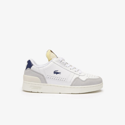 Women's T-clip Leather Trim Trainers