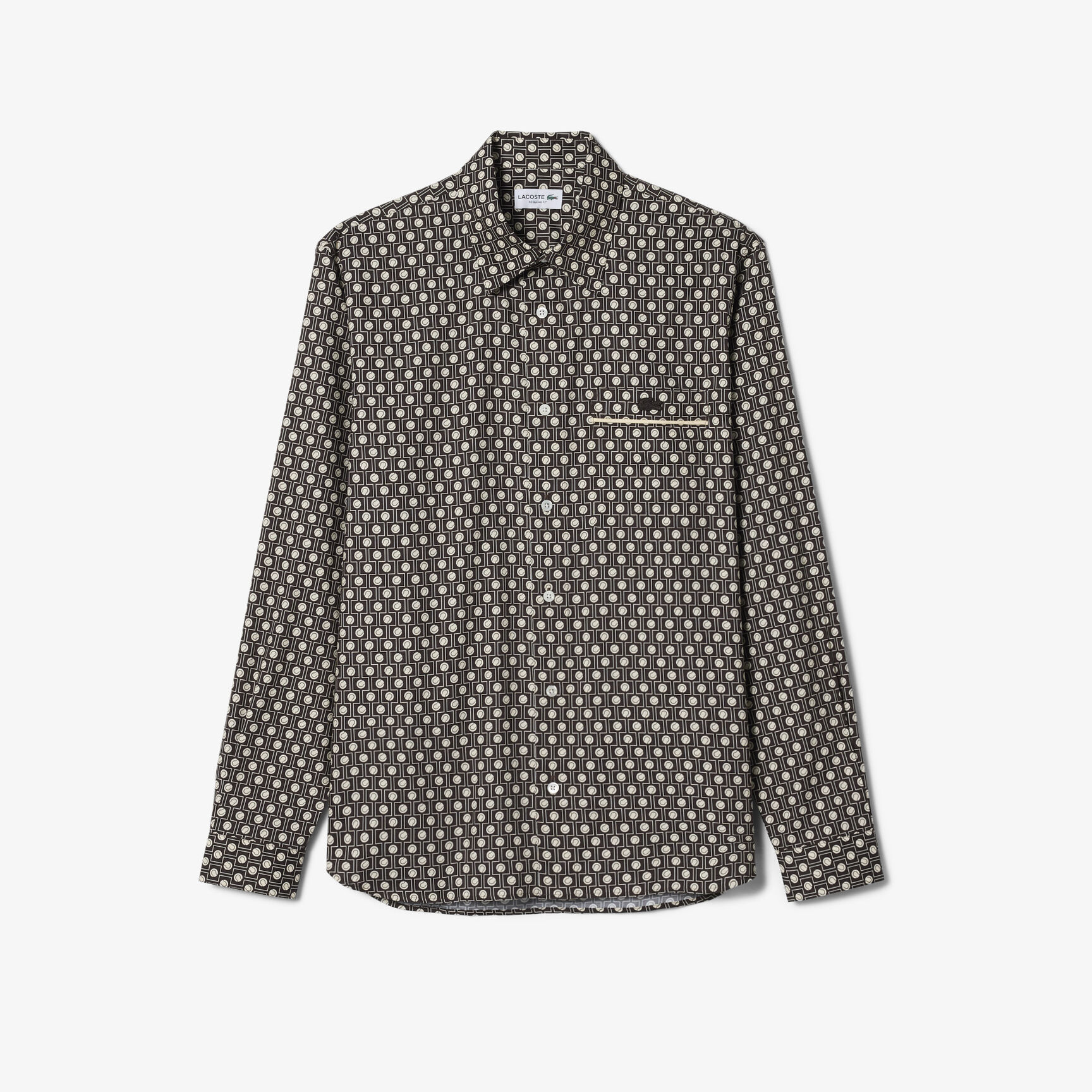 قميص قطني مطبوع بقصة عادية Regular Fit Printed Cotton Shirt - CH0710-00-7FI