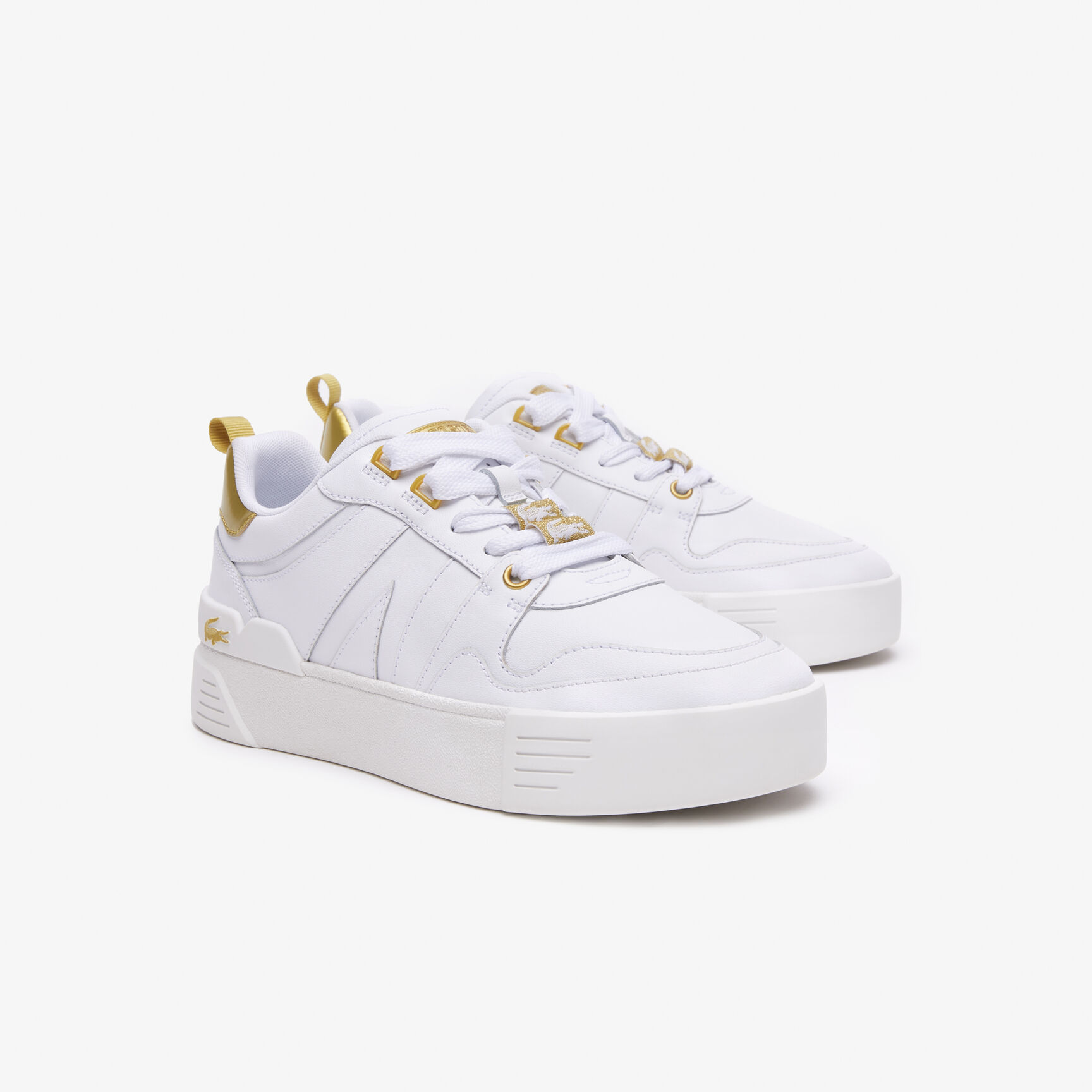 سنيكرز لاكوست L002 جلد للنساء Women's Lacoste L002 Leather Trainers - 45CFA0032-216