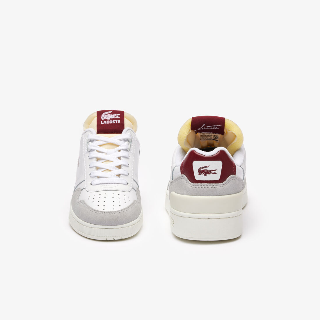 سنيكرز تي كليب جلد بحواف بارزة للنساء Women's T-Clip Leather Trim Trainers - 46SFA0061-2G1