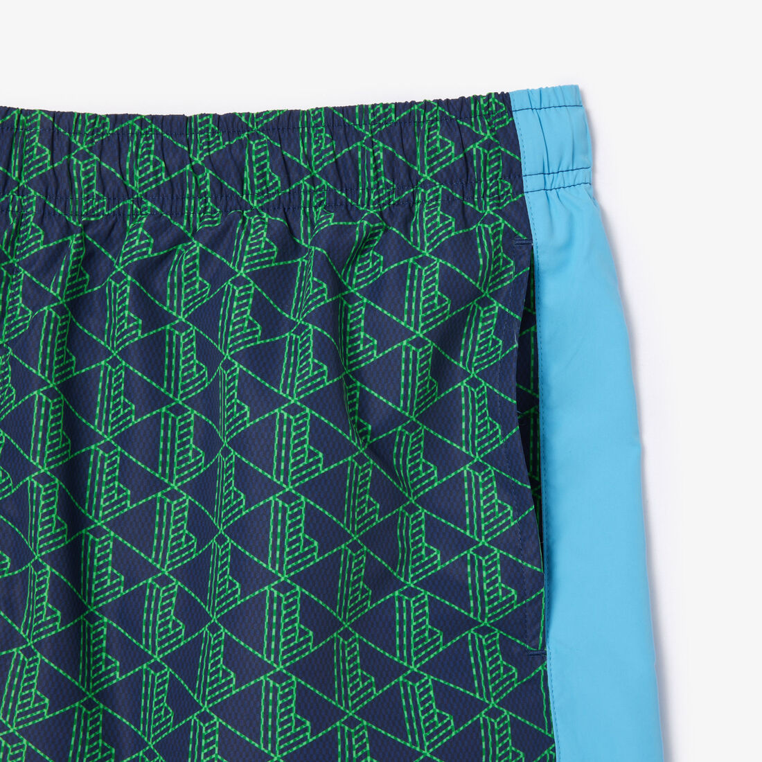 سروال سباحة متوسط الطول بطباعة مونوجرام من لاكوست Lacoste Mid Length Monogram Print Swim Trunks - MH6980-00-IHA