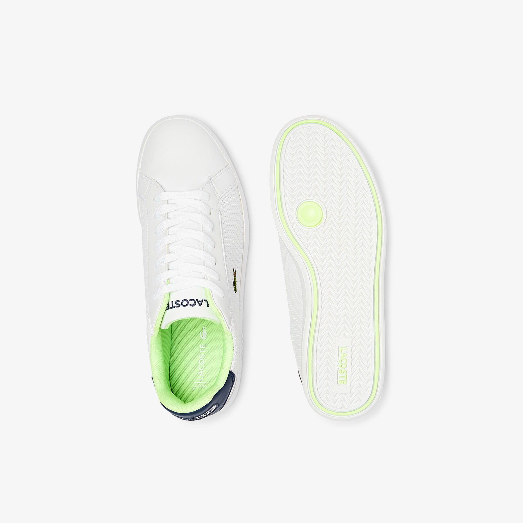 lacoste juniors  graduate synthetic perforated trainers