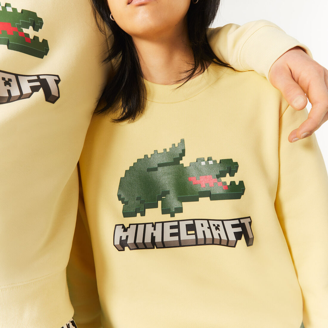 سويت شيرت صوف عضوي للجنسين مجموعة Lacoste x Minecraft سويت شيرت صوف عضوي للجنسين مجموعة Lacoste x Minecraft