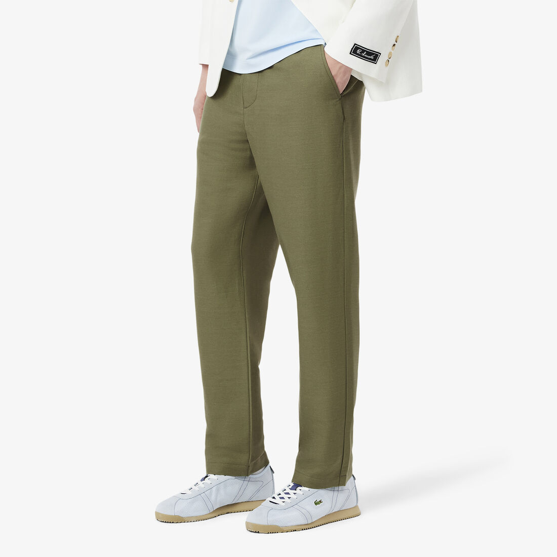بنطال من الكتان ذو قصة عادية Regular Fit Linen Twill Pants - XH9104-00-BMY