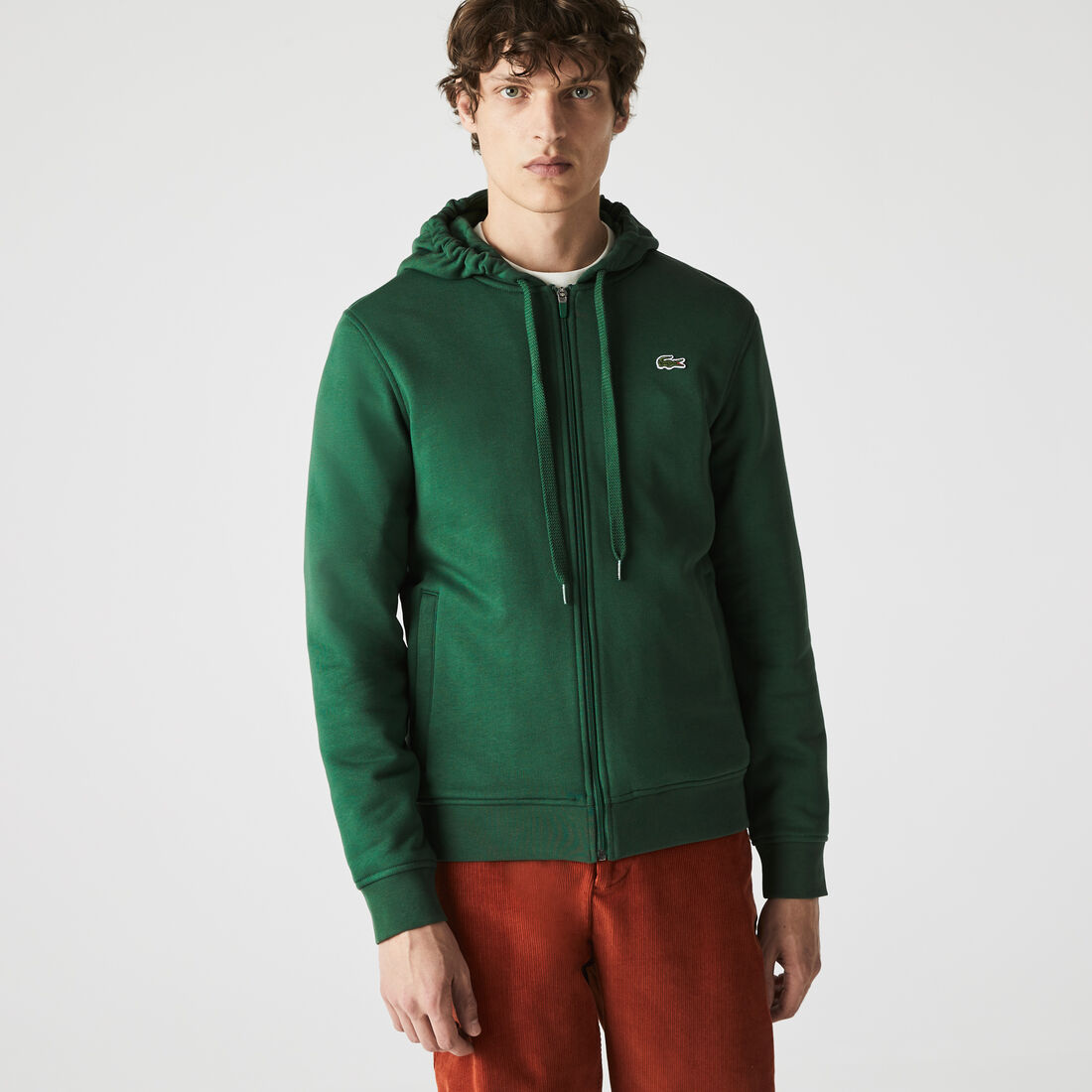 Men's Lacoste SPORT Lightweight Bi-material Hoodie Men's Lacoste SPORT Lightweight Bi-material Hoodie