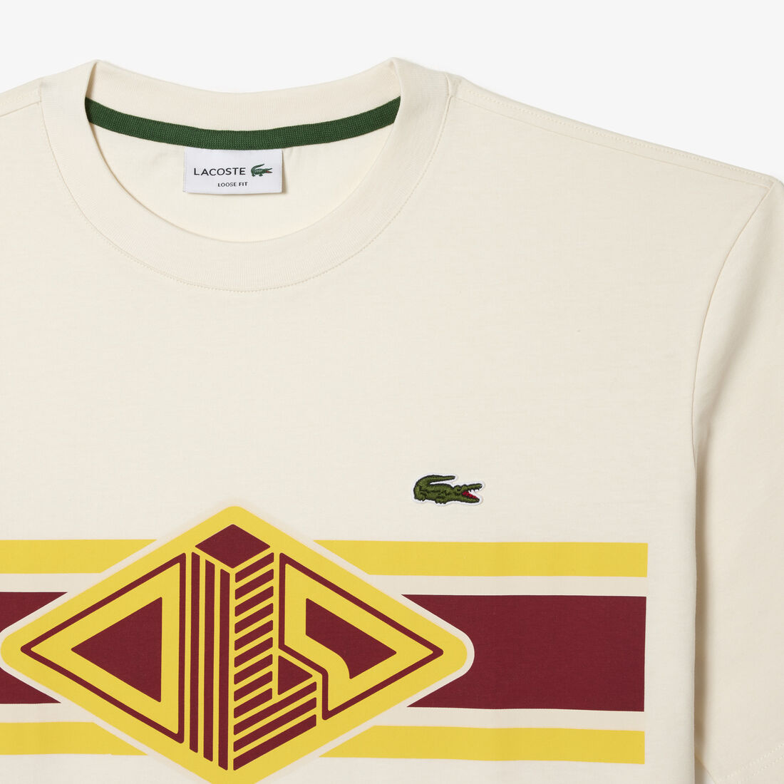 Men's Lacoste Round Neck Loose Fit Printed T-shirt Men's Lacoste Round Neck Loose Fit Printed T-shirt