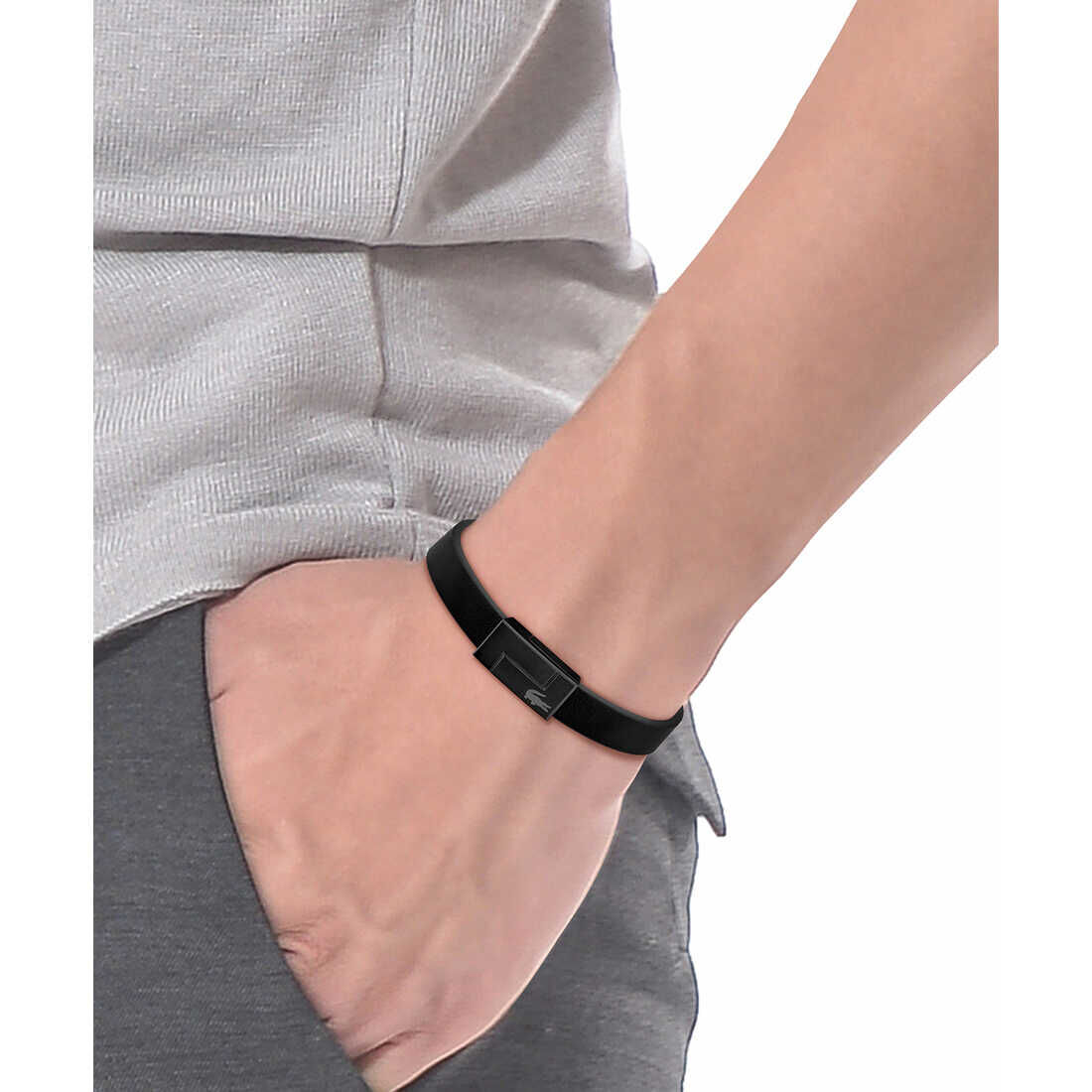 Men Traveler Wrist Band Bracelet Men Traveler Wrist Band Bracelet - 2040073-BLK