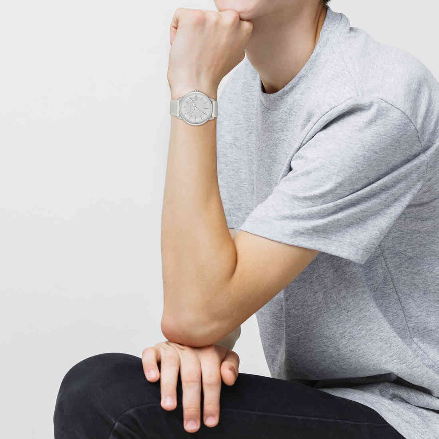 Men Non-metal Watch #N/A - 2011240-SIL