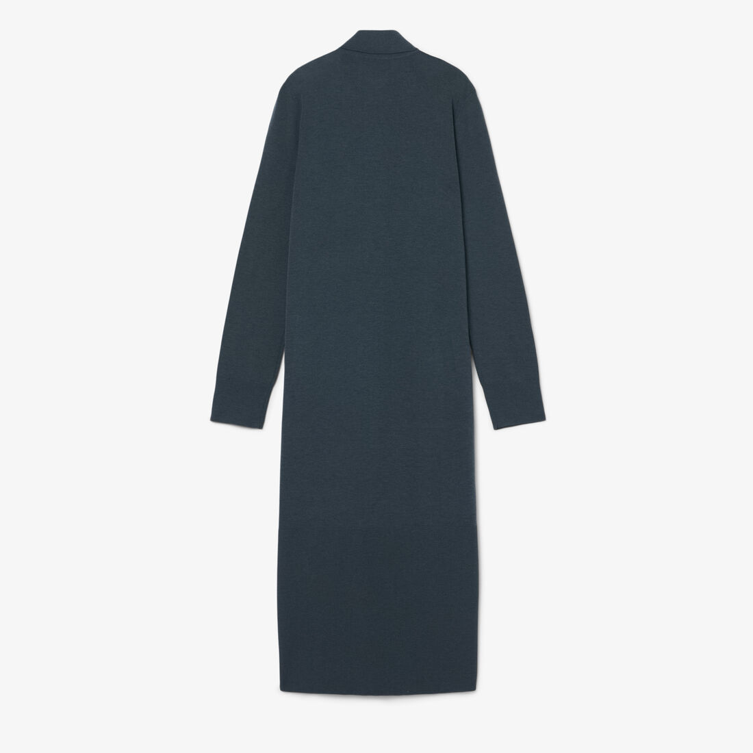 lacoste runway polo collar merino wool blend maxi dress