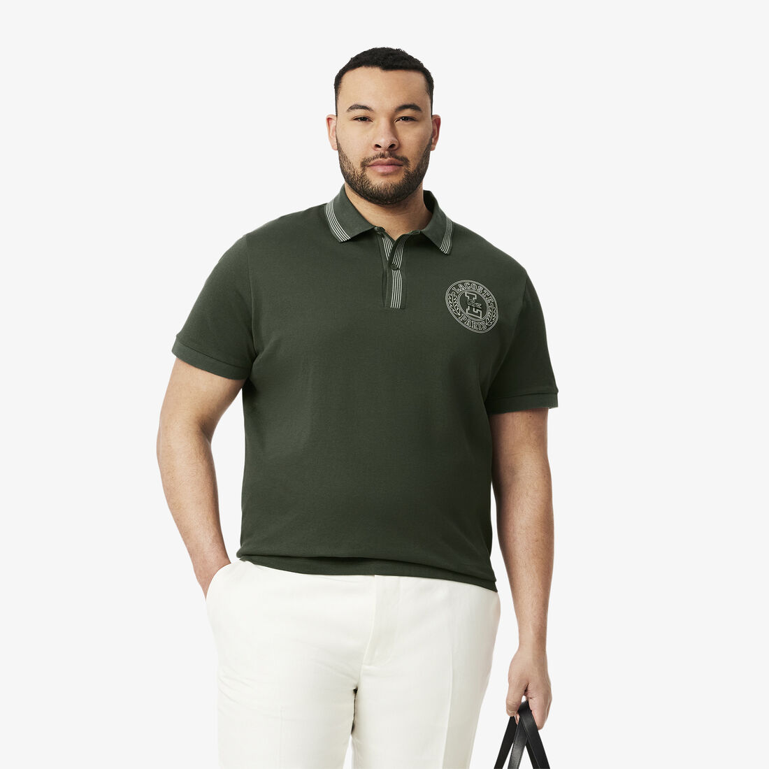 Regular Fit L.12.12 Badge Print Polo Shirt Regular Fit L.12.12 Badge Print Polo Shirt - PH9960-00-HCF