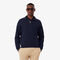 lacoste heavy fleece zipper neck sweatshirt