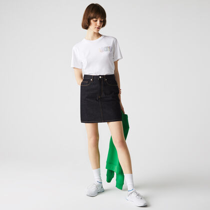 Women’s Straight Mid-length Denim Skirt