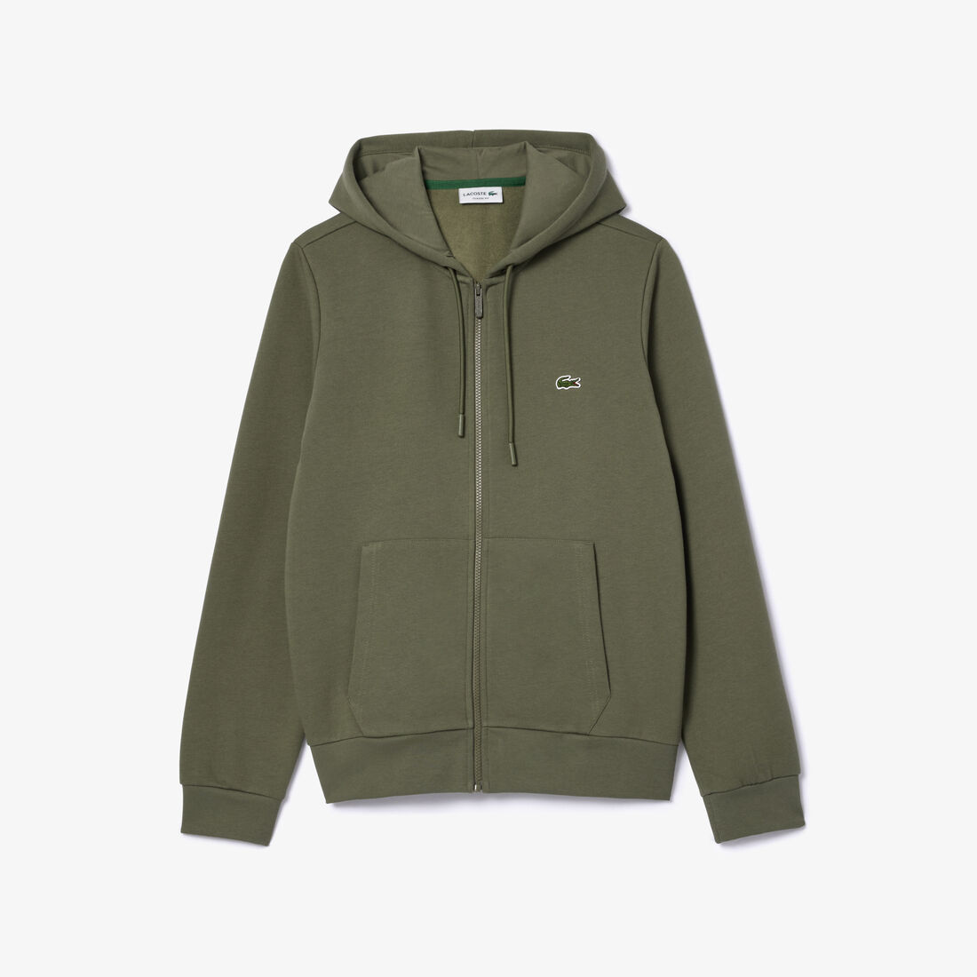 Zip-Up Fleece Hoodie Men's Lacoste Kangaroo Pocket Fleece Sweatshirt - SH9626-00-316