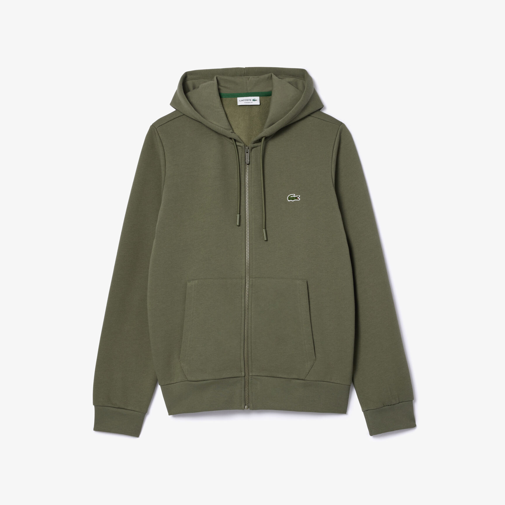 Zip-Up Fleece Hoodie Men's Lacoste Kangaroo Pocket Fleece Sweatshirt - SH9626-00-316