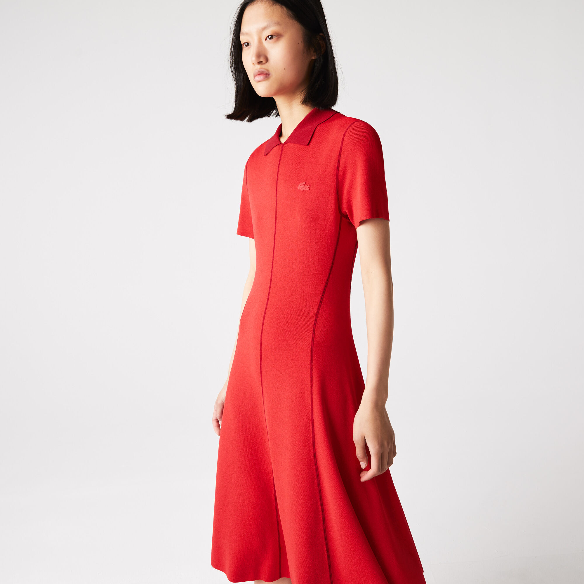 Women's Texturised Knit Polo Skater 