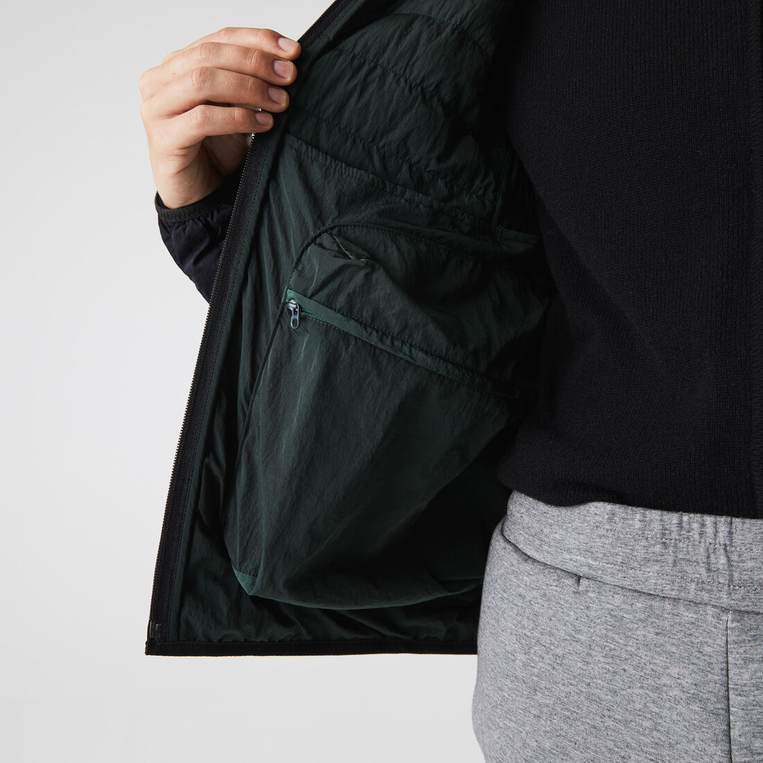 جاكيت منفوخ قابل للطي بقماش خفيف الوزن مقاوم للماء وغطاء رأس للرجال جاكيت منفوخ قابل للطي بقماش خفيف الوزن مقاوم للماء وغطاء رأس للرجال