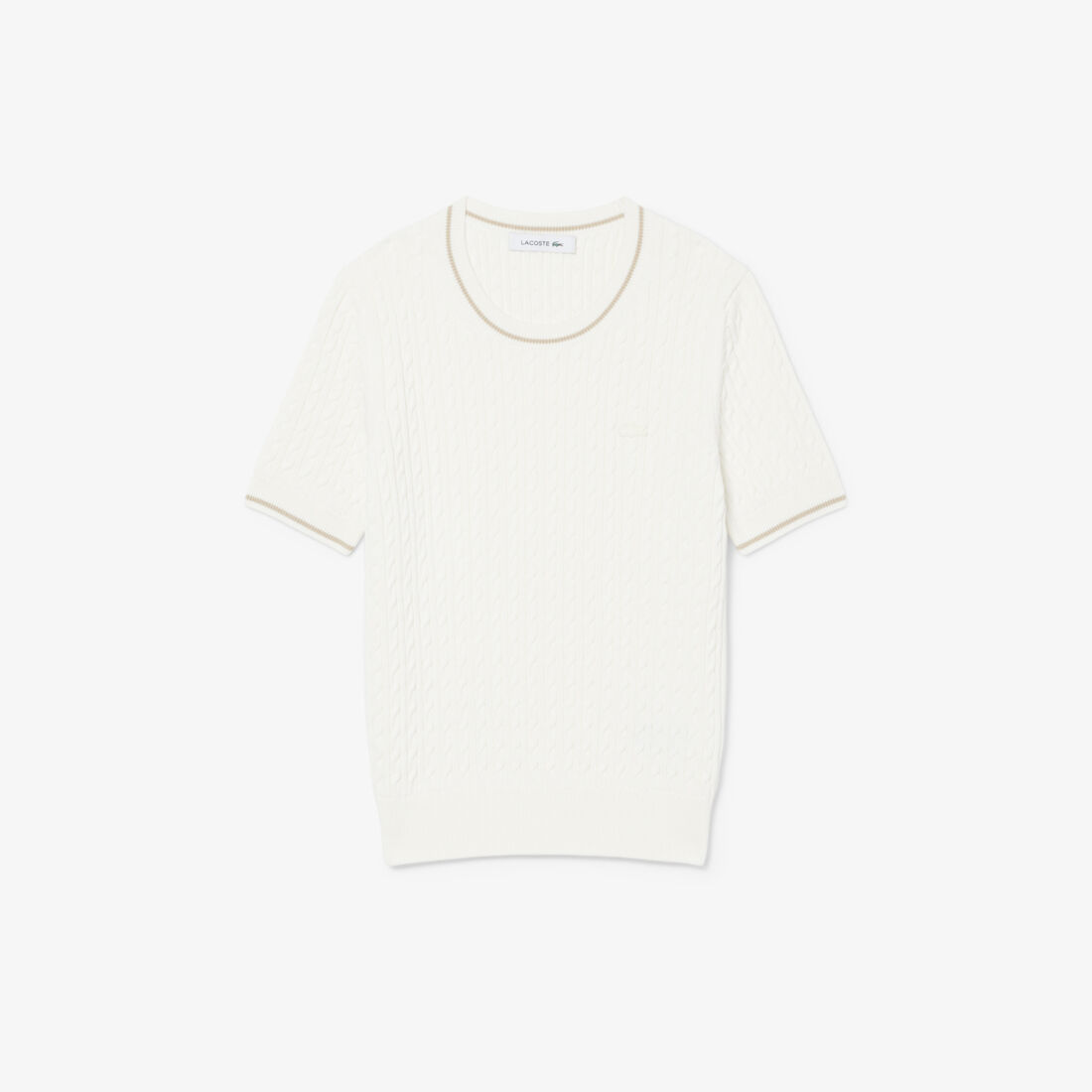 Short Sleeved Cable Knit Sweater - AF9862-00-70V