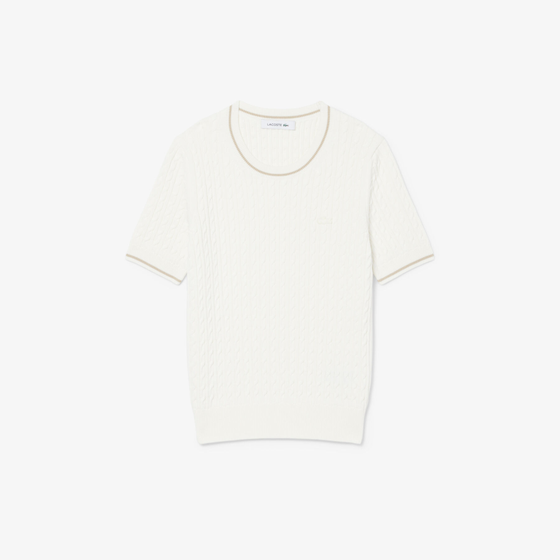 Short Sleeved Cable Knit Sweater - AF9862-00-70V