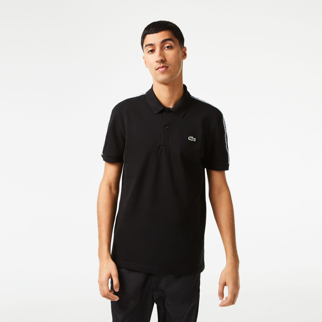 Regular Fit Logo Stripe Stretch Cotton Polo Shirt - PH5075-00-031