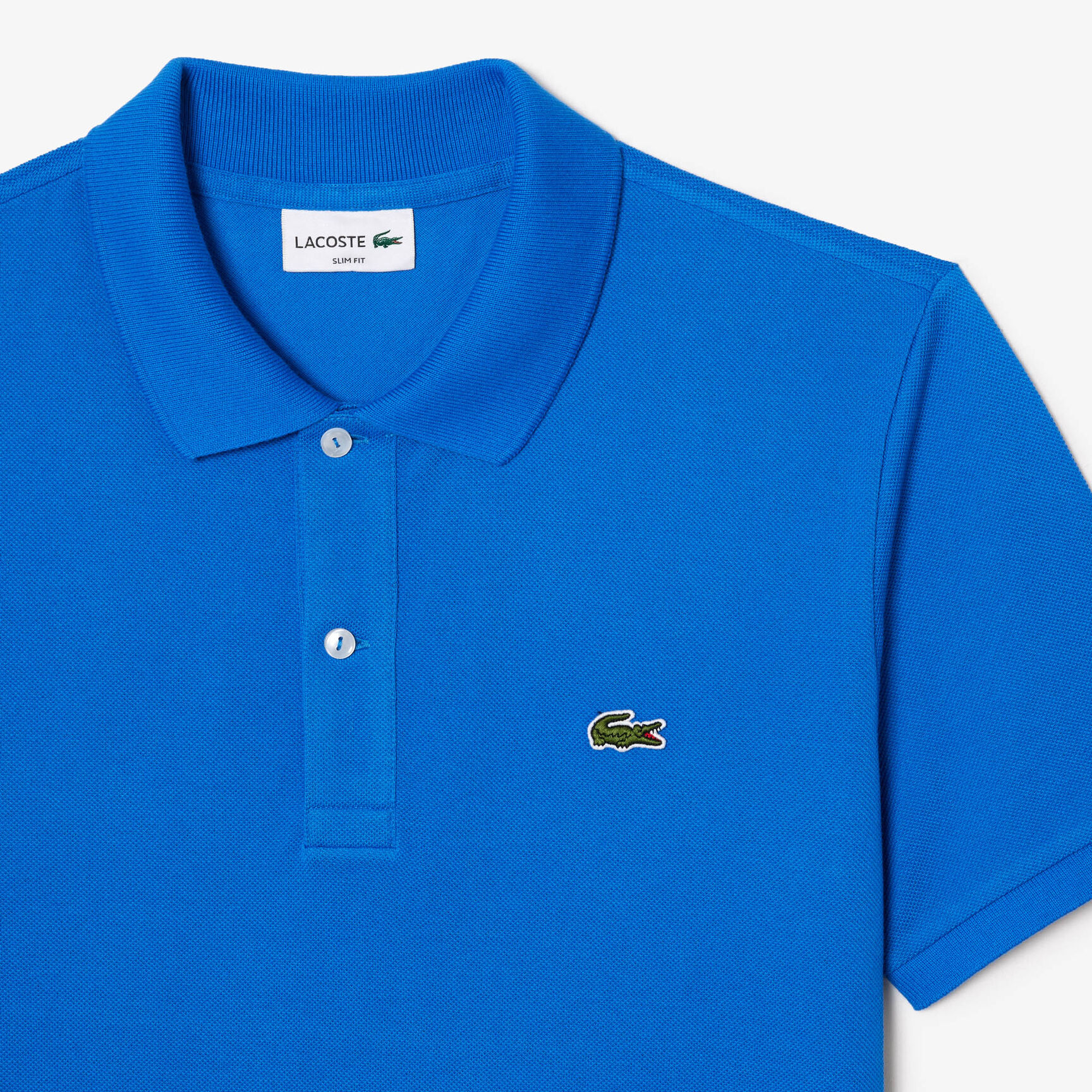 قميص بولو بيكيه بقصة ضيقة L.12.12 Original L.12.12 Slim Fit Petit Pique Cotton Polo Shirt - PH4012-00-SIY