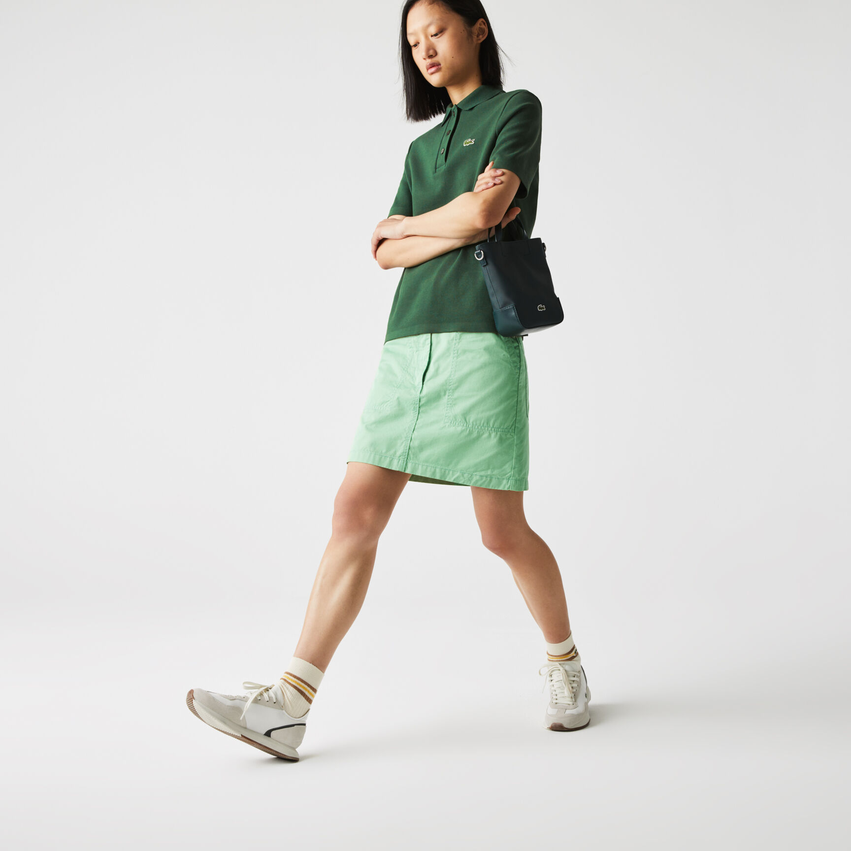 Women’s Lacoste Regular Fit Striped Organic Cotton Polo Women’s Lacoste Regular Fit Striped Organic Cotton Polo