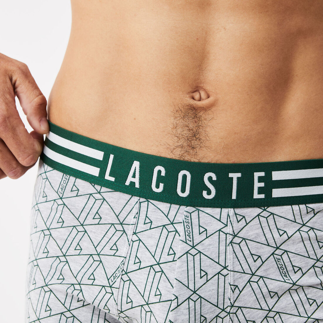 طقم بوكسر قطن مطاطي بخطوط على الخصر للرجال، 3 قطع طقم بوكسر قطن مطاطي بخطوط على الخصر للرجال، 3 قطع