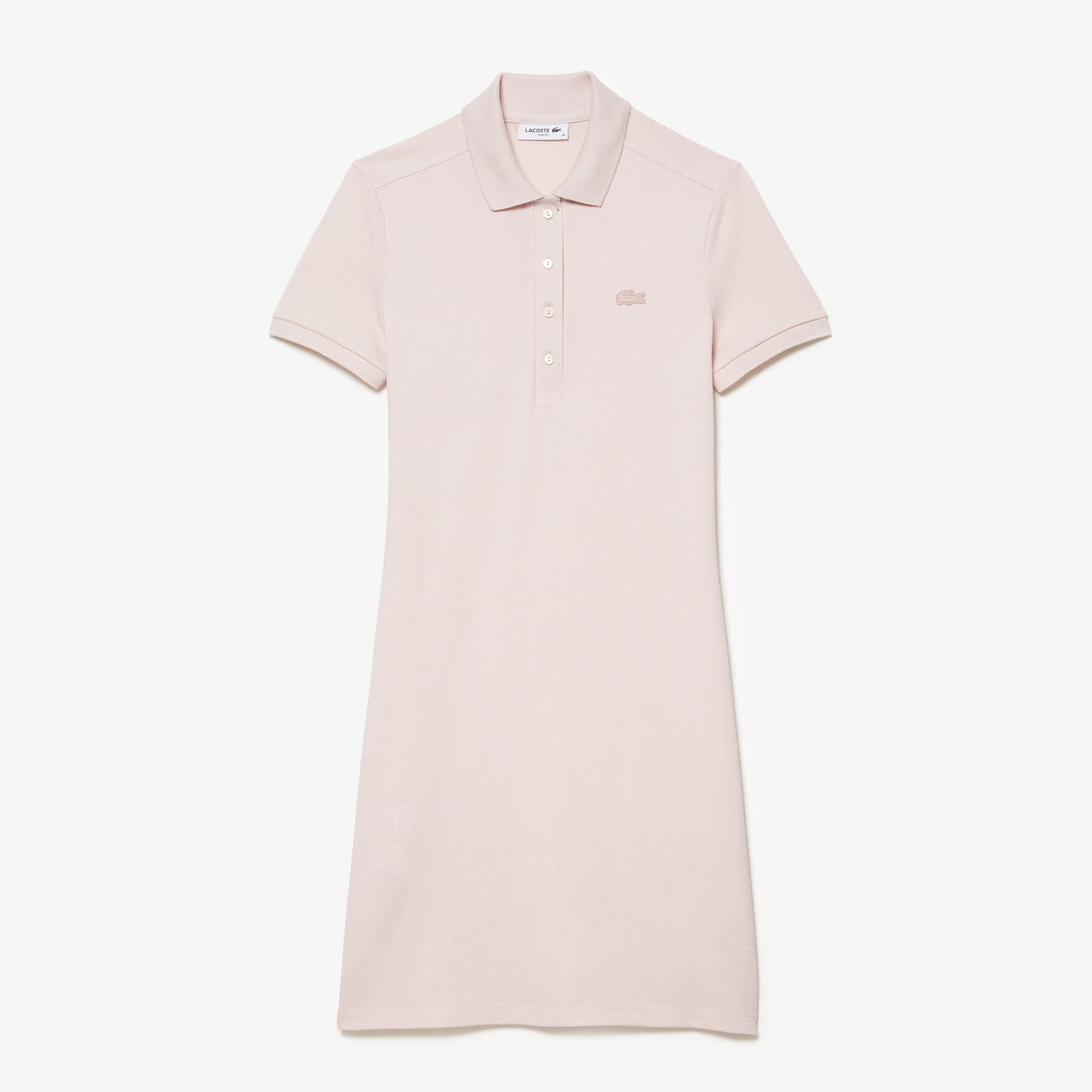 فستان بولو من قماش البيكيه المطاطي بقصة ضيقة Slim Fit Stretch Petit Pique Polo Dress - EF5473-00-ADY