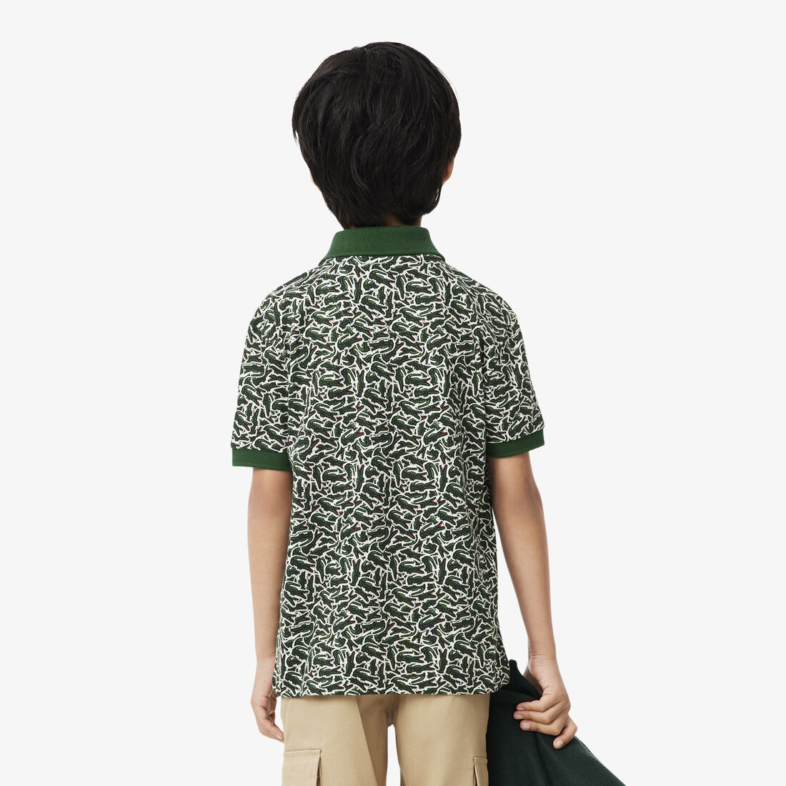 قميص بولو بيكيه بطبعة تمساح Crocodile Print Pique Polo Shirt - PJ1111-00-132