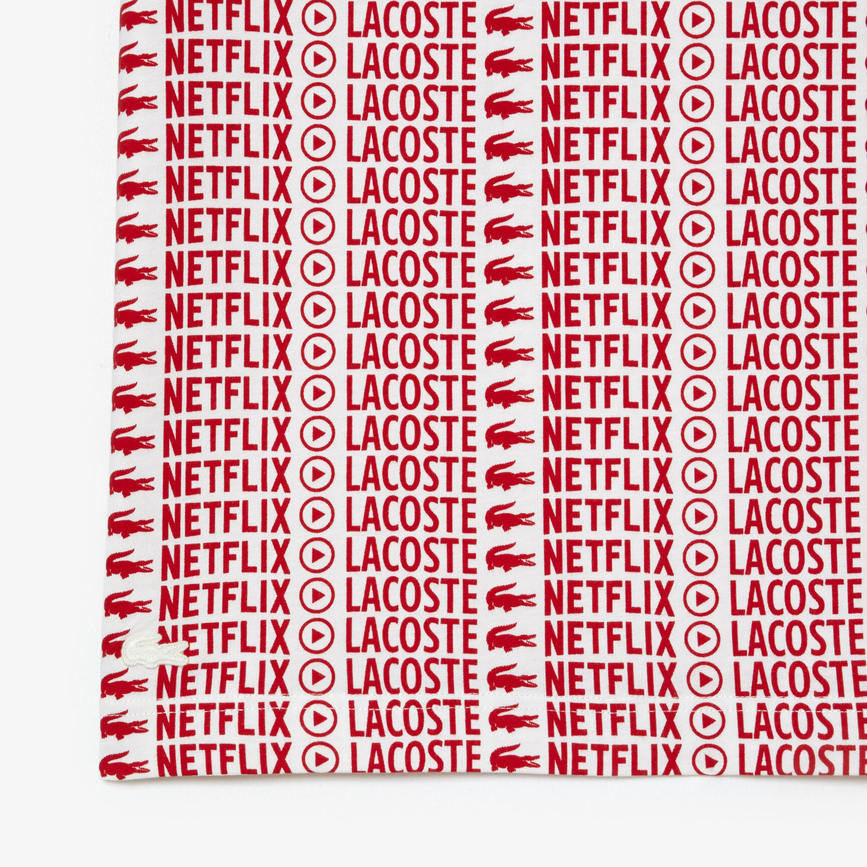 تيشيرت مطبوع بقصة فضفاضة للجنسين مجموعة Lacoste x Netflix تيشيرت مطبوع بقصة فضفاضة للجنسين مجموعة Lacoste x Netflix