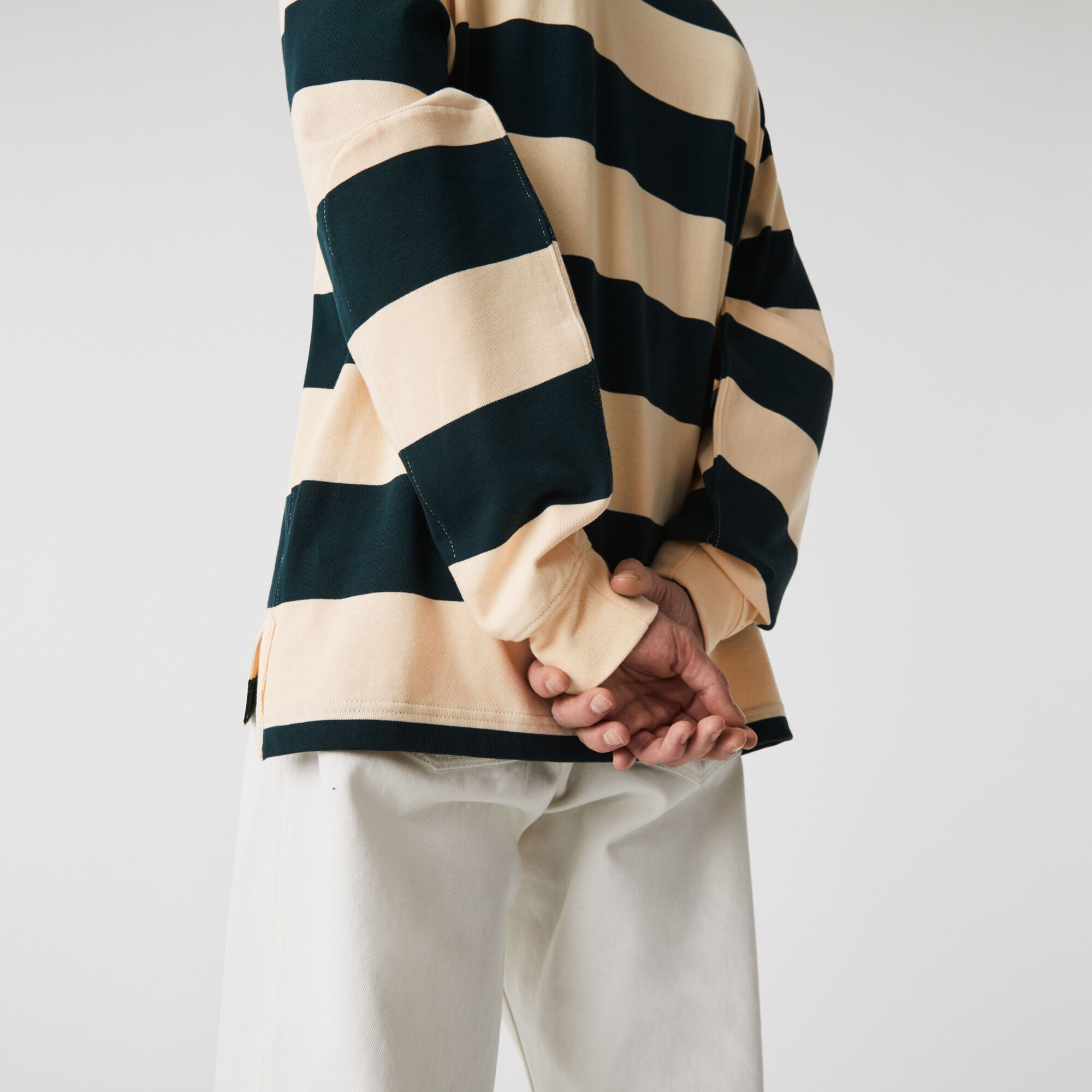 Men’s Lacoste Striped Cotton Rugby Shirt
