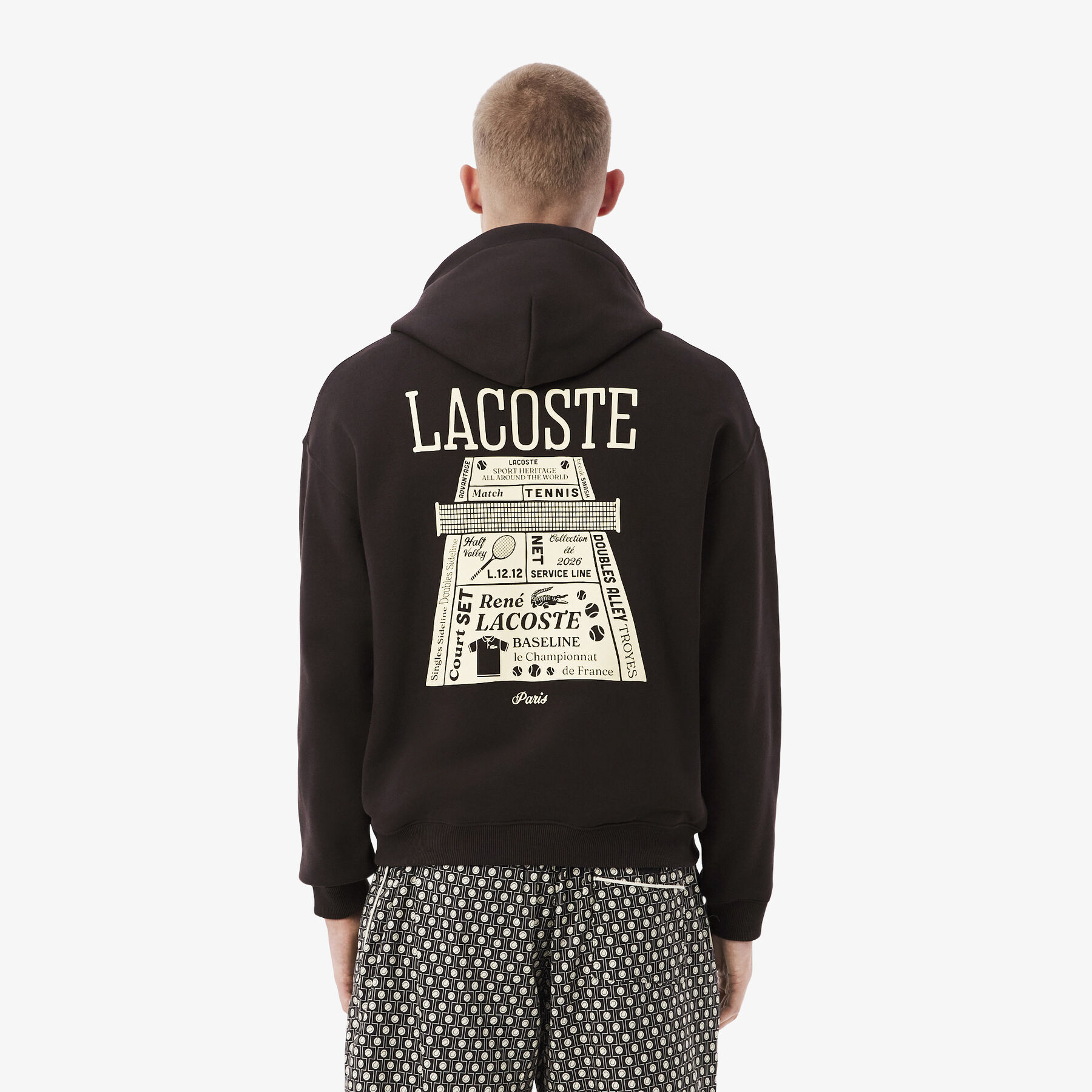 Loose Fit Printed Hoodie lacoste loose fit printed hoodie