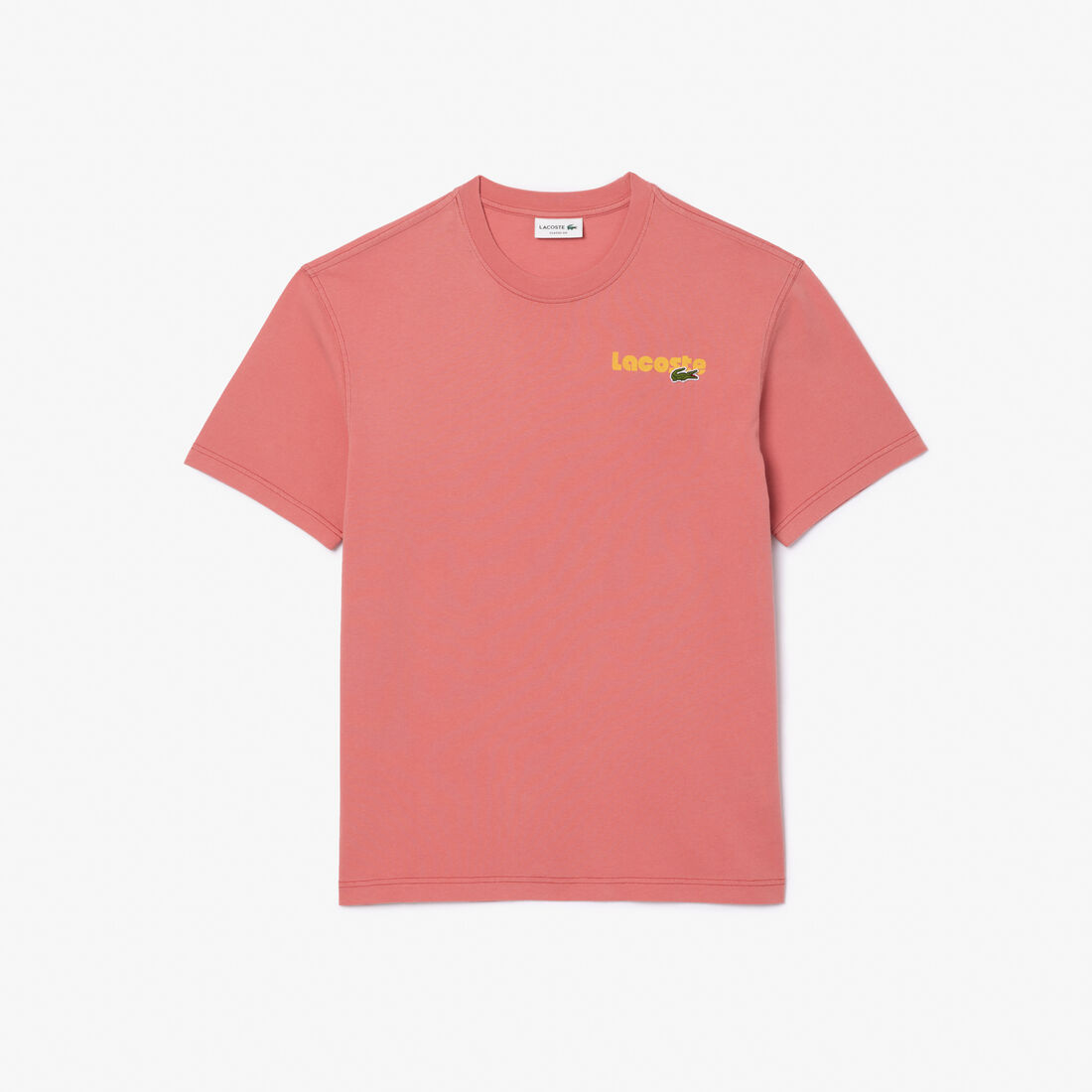 Washed Effect Ombré Lacoste Print T-shirt Washed Effect Ombré Lacoste Print T-shirt - TH7544-00-ZV9