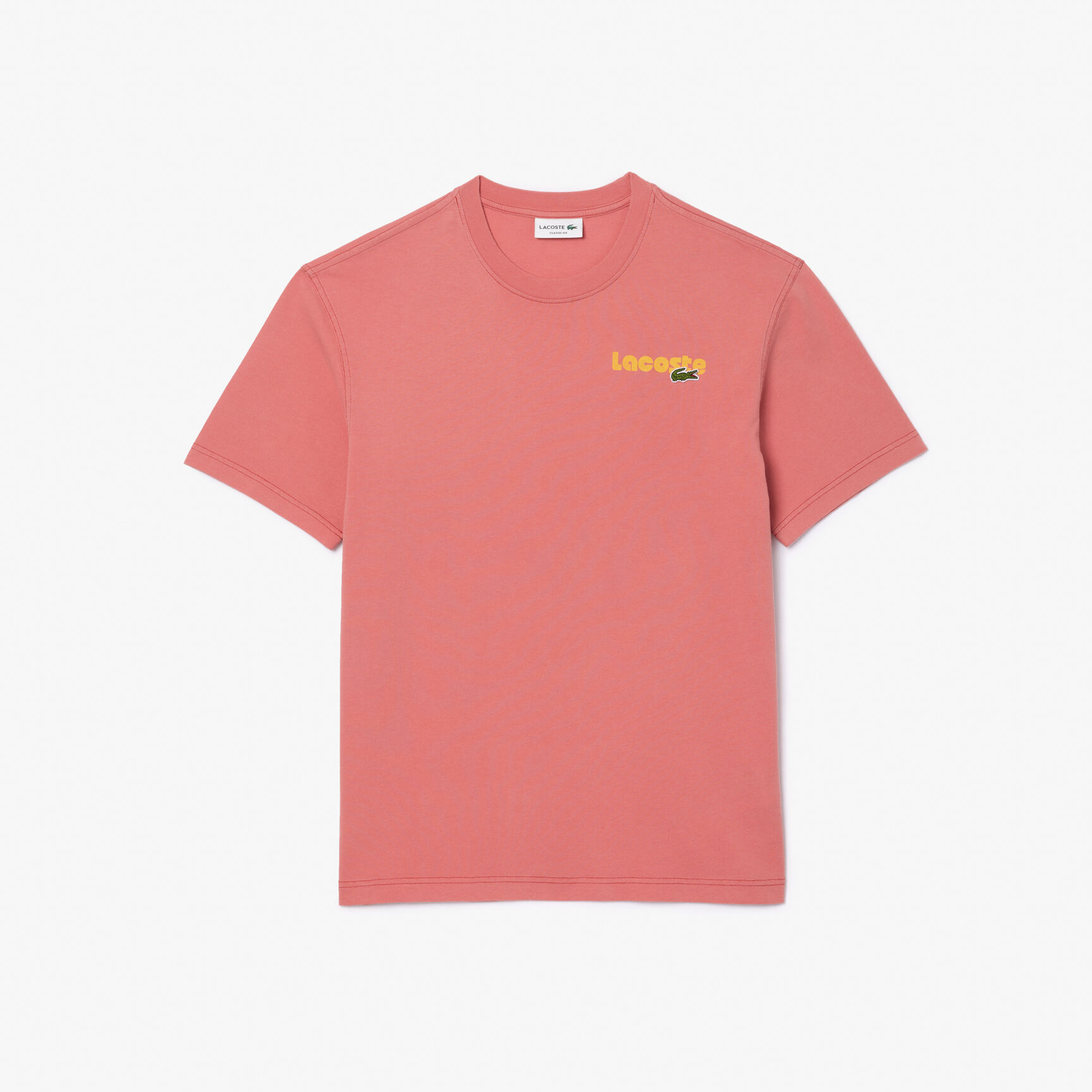 Washed Effect Ombré Lacoste Print T-shirt Washed Effect Ombré Lacoste Print T-shirt - TH7544-00-ZV9