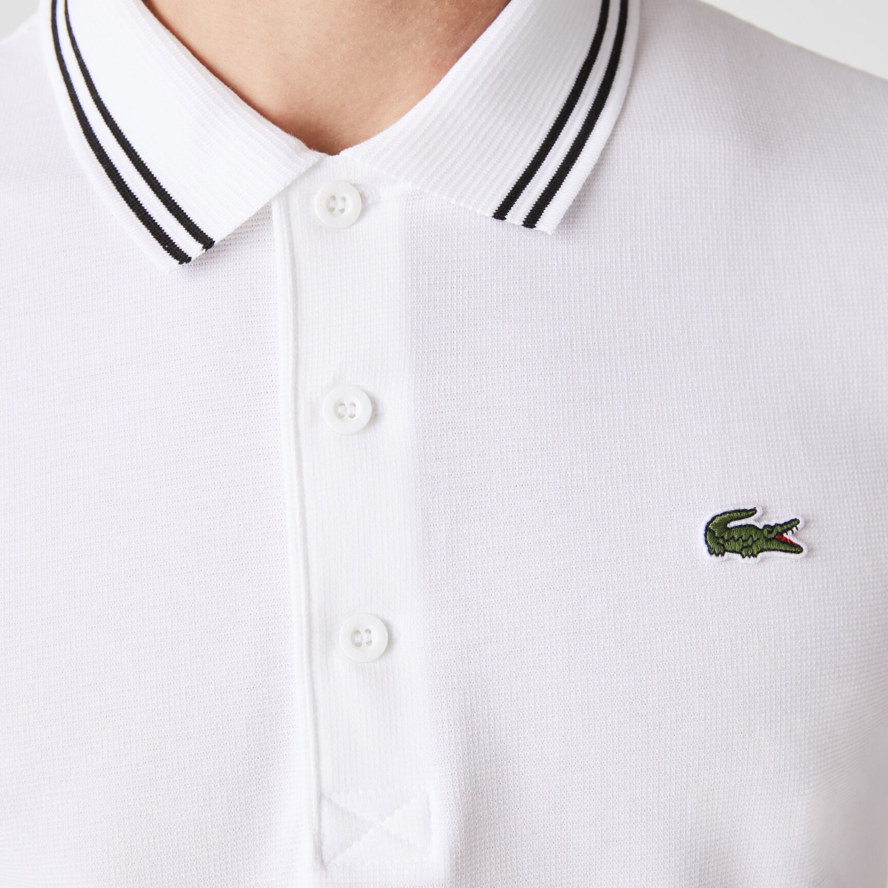 Men's Lacoste SPORT Contrast Accent Lightweight Cotton Polo Shirt