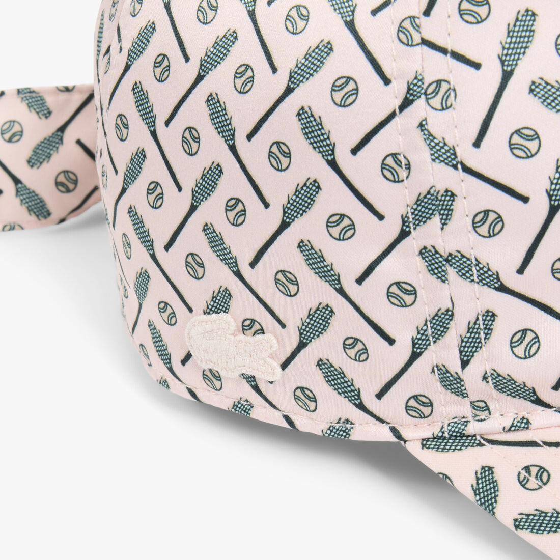 lacoste tie accent satin cap