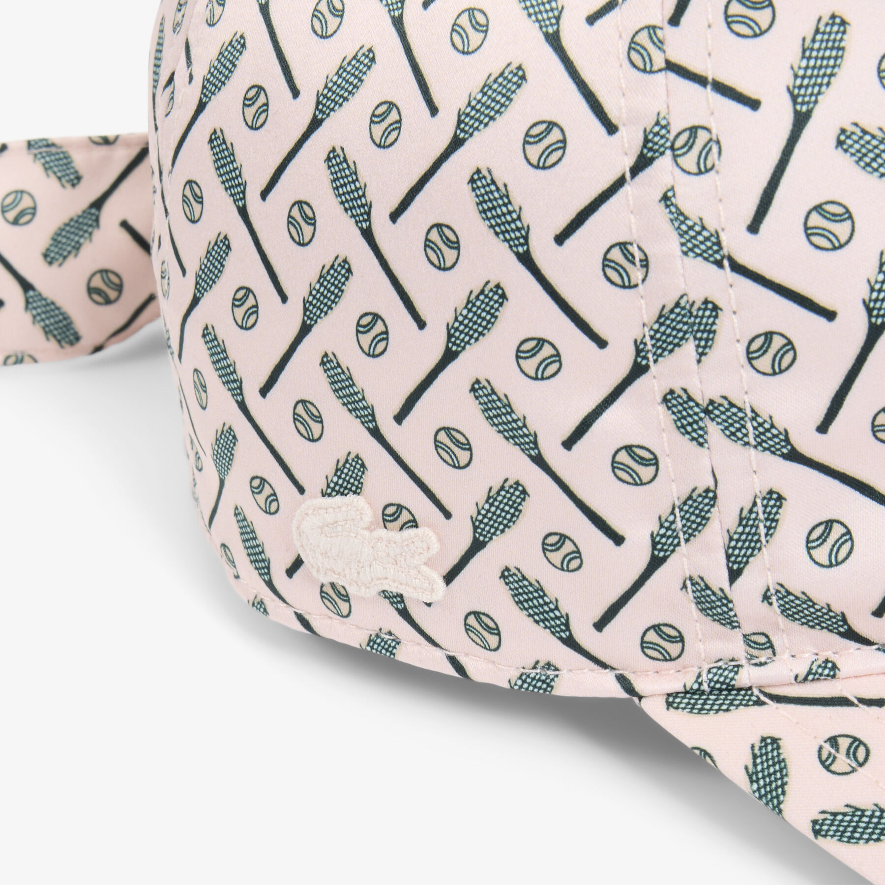lacoste tie accent satin cap