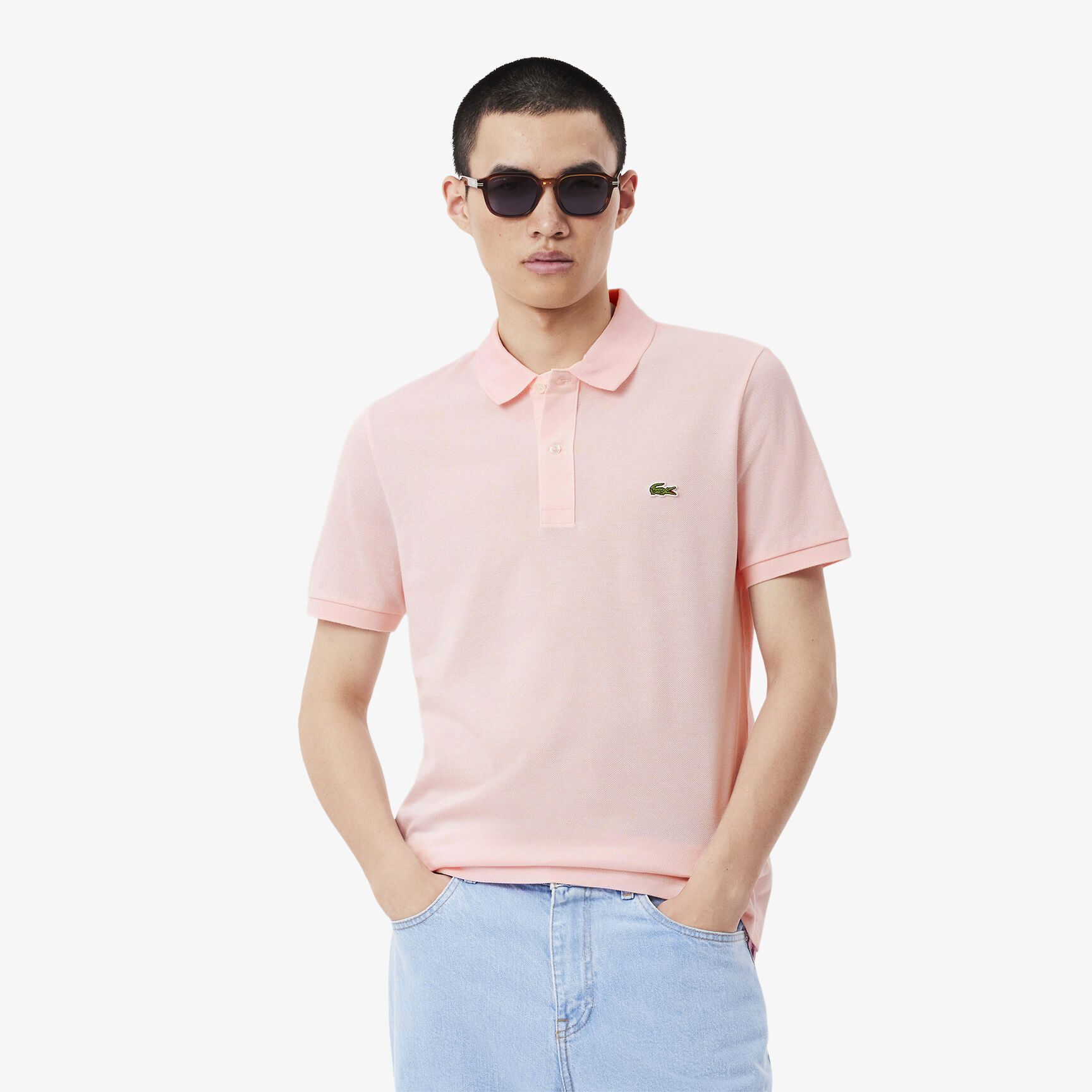 قميص بولو بيكيه بقصة ضيقة L.12.12 Slim Fit L.12.12 Pique Polo Shirt - PH4012-00-T03