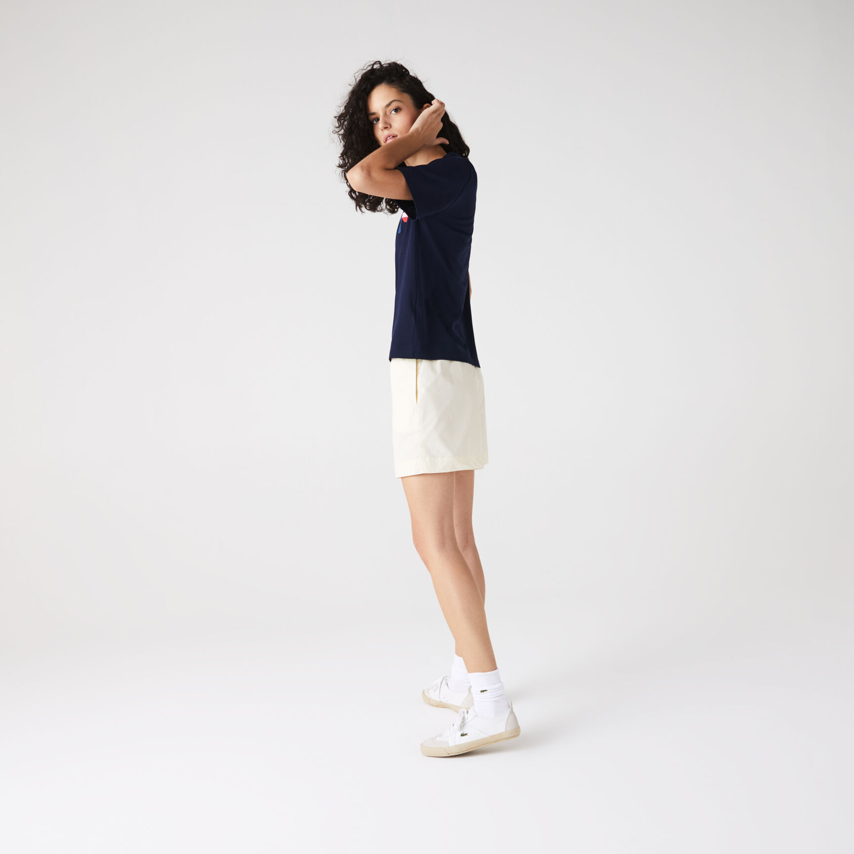 Women's Crew Neck Lacoste Print Soft Cotton T-shirt