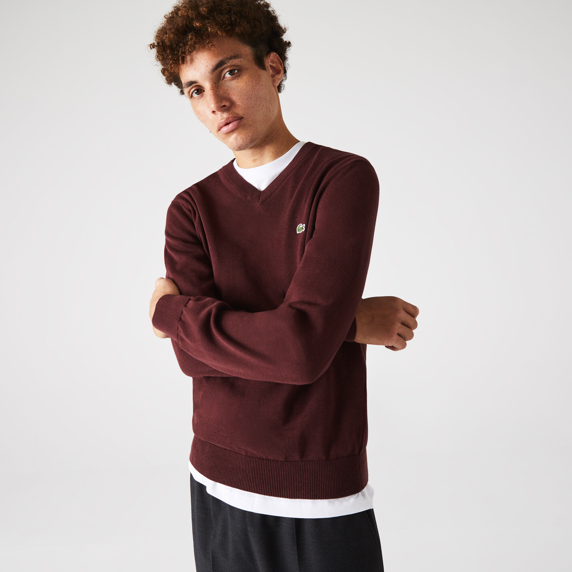 Men's V-neck Organic Cotton Sweater 